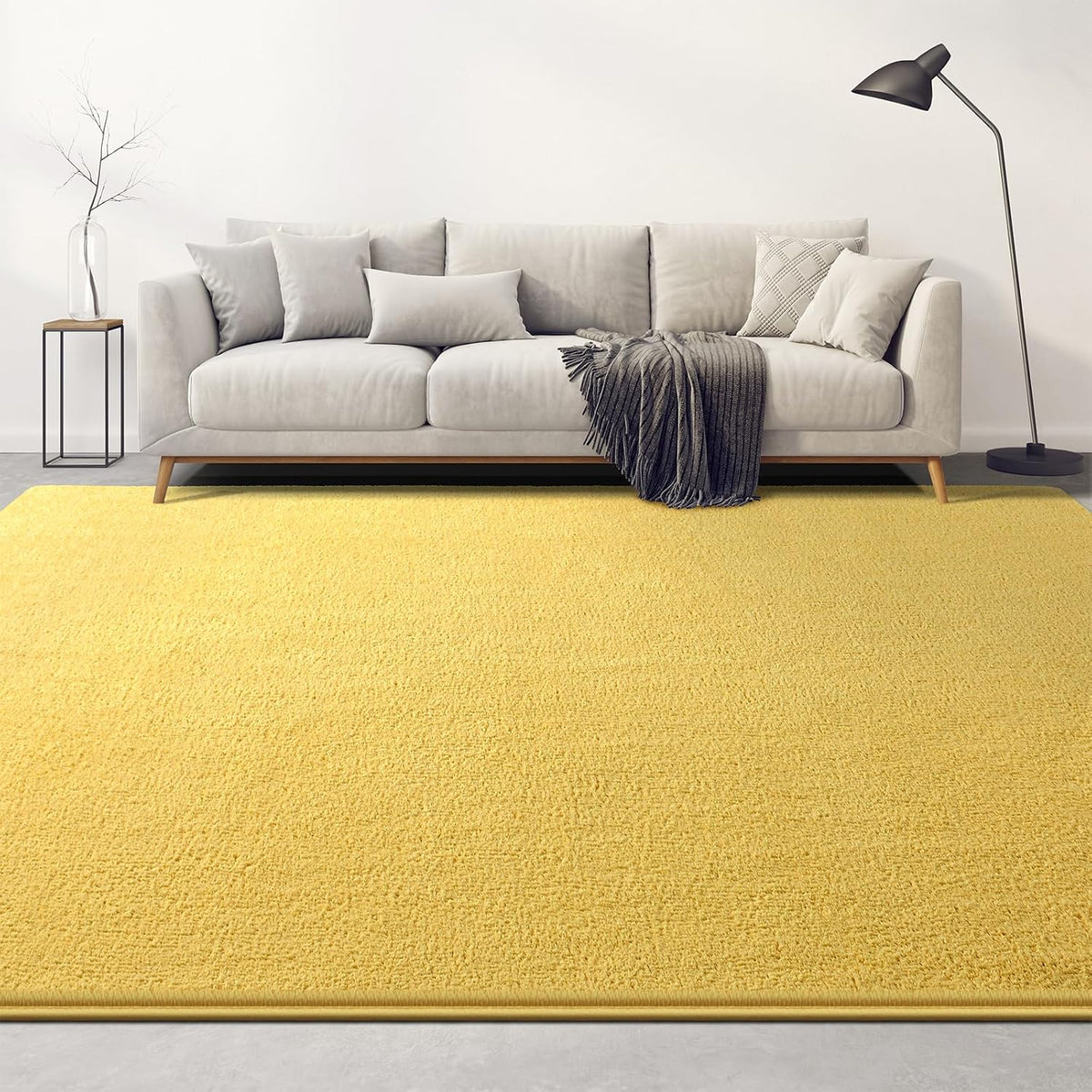 Large Area Rugs for Living Room Bedroom, Minimalist Modern Shag Rug, Soft
