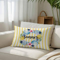 Summer Pillow Covers Lemons Starfish Flower Stripes Yellow 20x26 Inch - Standard Soft Brushed Microfiber Pillowcases with Hidden Zipper Closure Bed Pillow Shams for Bedroom Sofa Car
