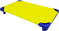 Standard Kids Cot Sheet for Stackable Cots for Preschool Daycare & Child Care - Corner Elastic Loops - Cot Bed Fitted Sheet - Nap Fitted Sheet for Kids - Cotton Surface Pack of 4 (23" x 52", Yellow)