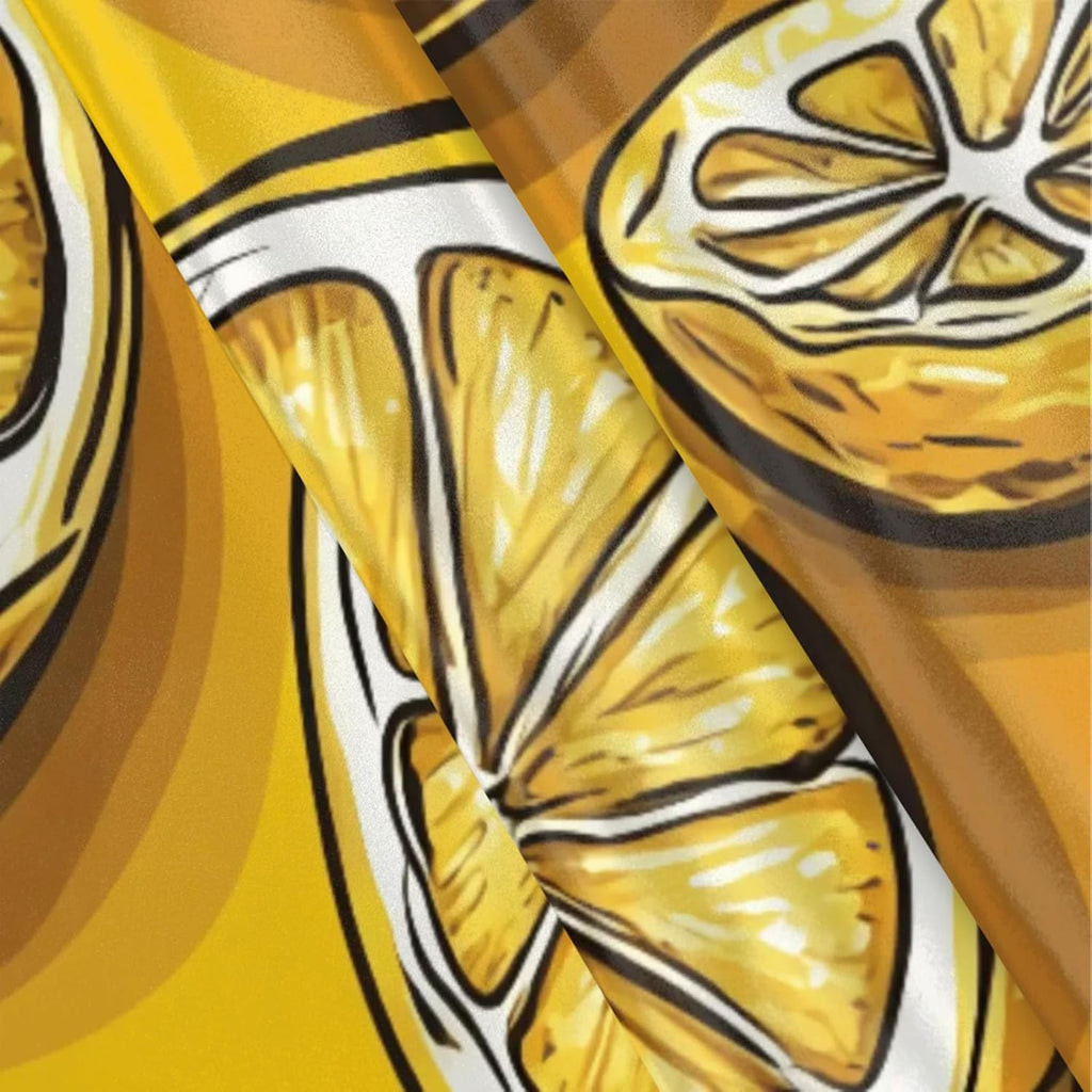 Yellow Lemon Satin Pillowcase for Hair and Skin Summer Fruits Pillow Cases Standard Size Soft Cooling Satin Pillow Covers with Zipper for Men Women 20x26 Inches