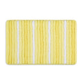Striped Bathroom Rug Mat, Super Soft Extra Absorbent Shag Bath Mat Rug, Perfect Plush Carpet Mat for Shower and Bathroom, Machine Washable, Non Slip, 27”x48” Yellow